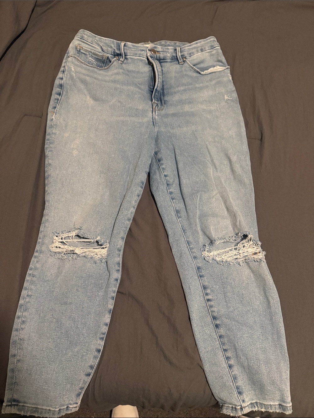 Light Blue Distressed Women's Jeans
